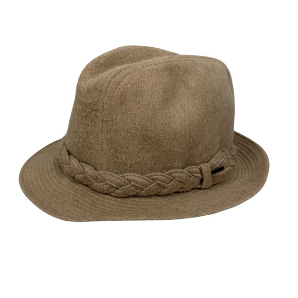 Stetson Hat Camel Hair Blend Fedora Travel Tan Size 7 1/8 Casual 57 Formal